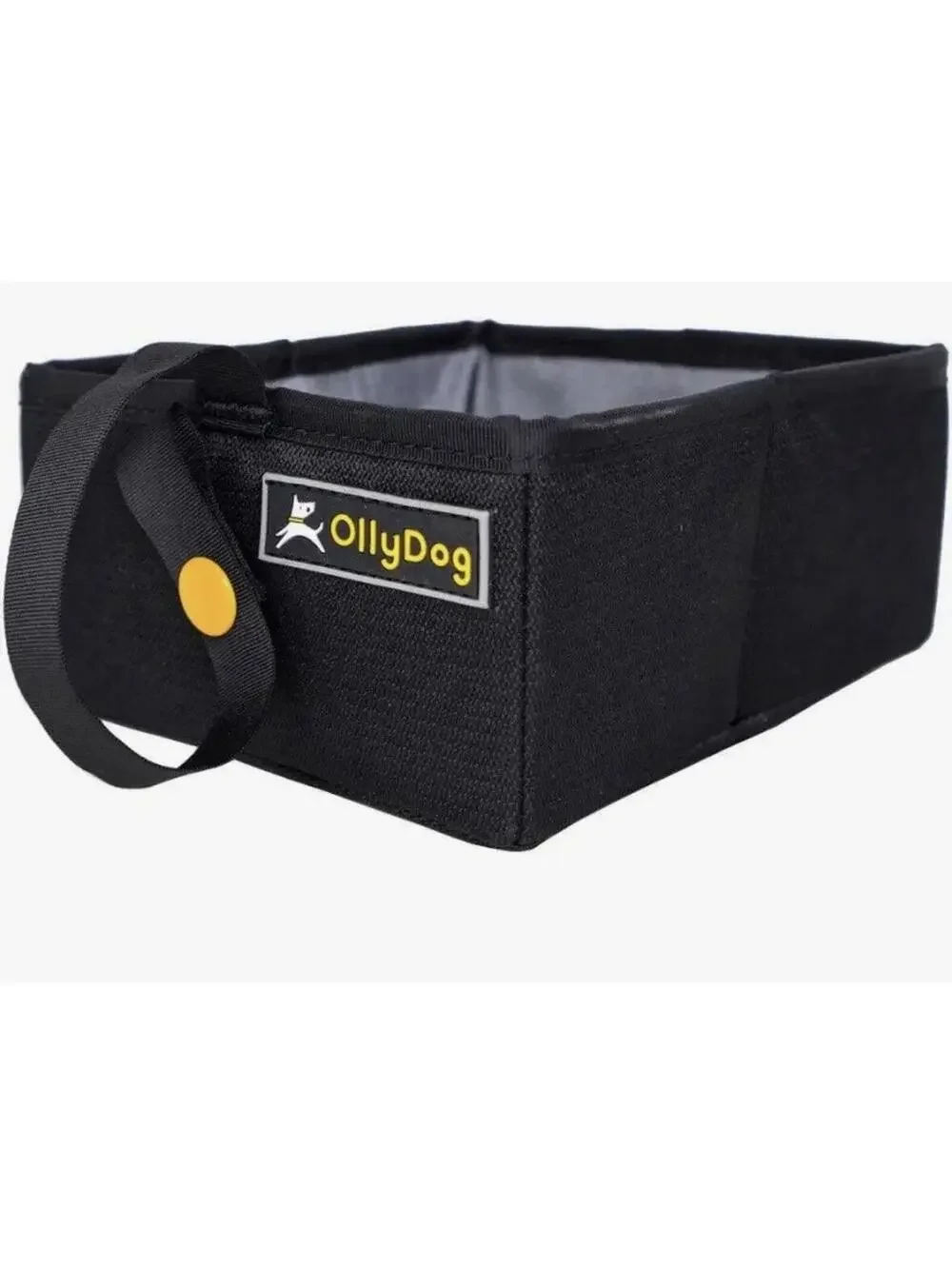 (RGB1) OllyDog Crumple Travel Bowl Raven Black/White Collapsible Dog Food Bowl